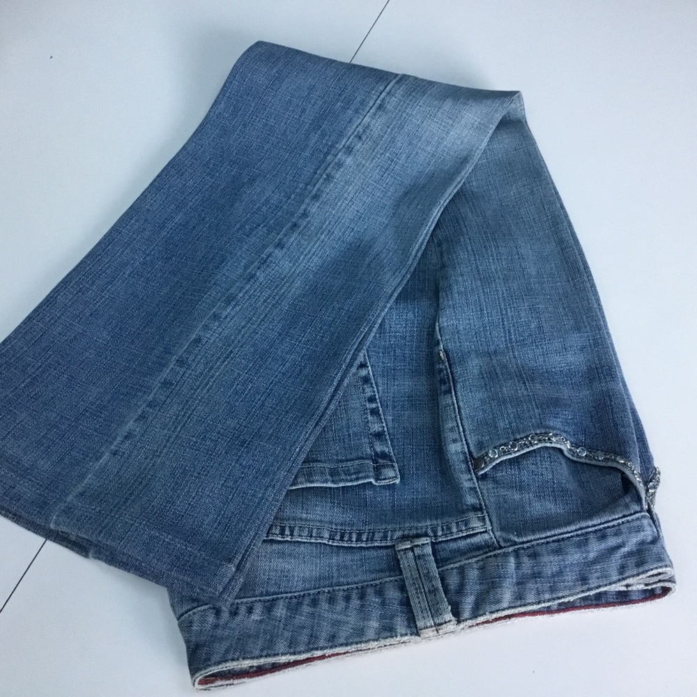 Ladies Tommy Hilfiger Classic Jeweled Trim Jeans - Size 6 - EUC